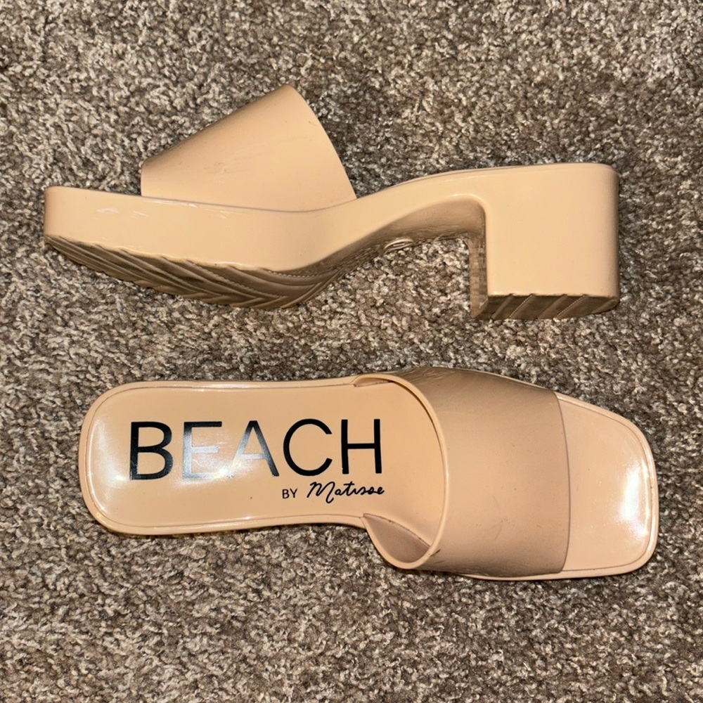 Fun Rubber Sandals Heels 70s chunky